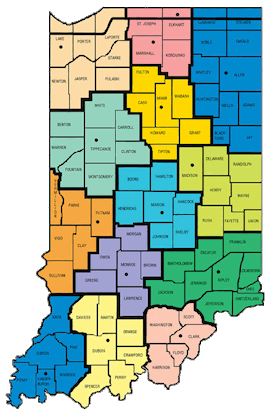 Indiana counties for adoptions